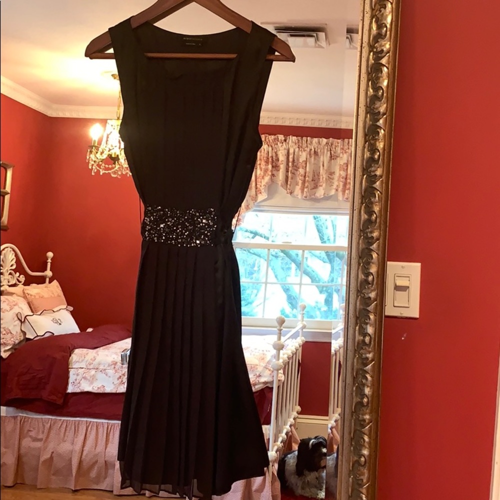 BCBGMaxazria beaded belt dress